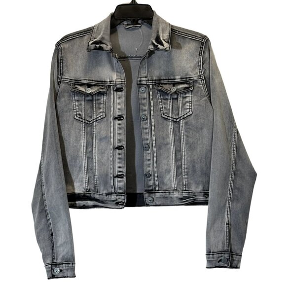 Puzzle Jean Wear Jackets & Blazers - Women Gray Denim Jacket Size L